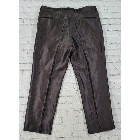 Carlo Pignatelli MENS SIZE US 38X27 Brown Shiny Dress Pants Wool Blend ITALY - Picture 11 of 14